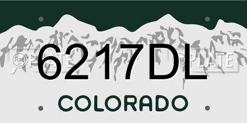 6217DL Colorado License Plate