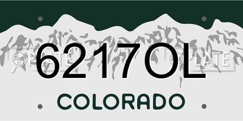 6217OL Colorado License Plate