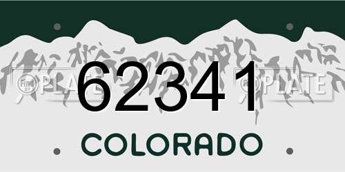 62341 Colorado License Plate