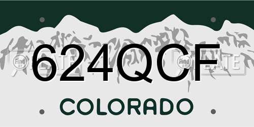 624QCF Colorado License Plate
