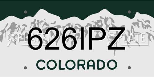626IPZ Colorado License Plate