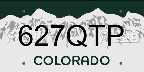 627QTP Colorado License Plate