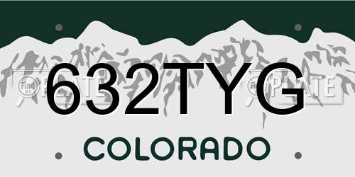 632TYG Colorado License Plate