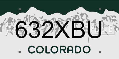 632XBU Colorado License Plate