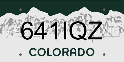 641IQZ Colorado License Plate