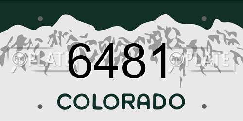 6481 Colorado License Plate