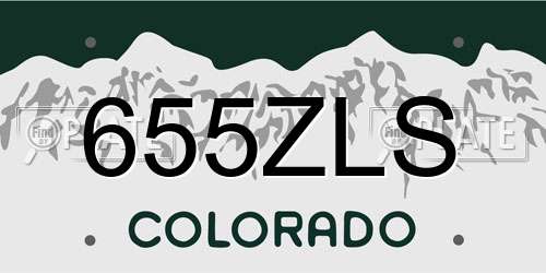 655ZLS Colorado License Plate