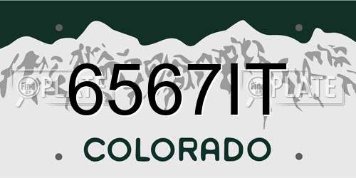 6567IT Colorado License Plate