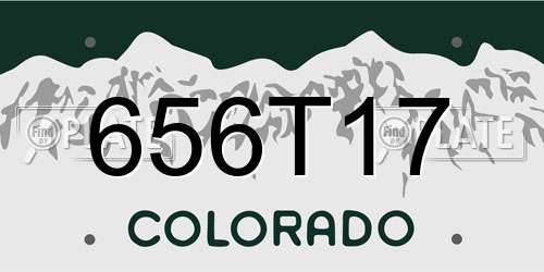 656T17 Colorado License Plate