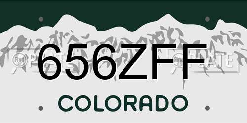 656ZFF Colorado License Plate