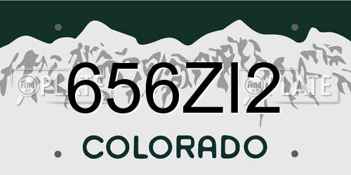 656ZI2 Colorado License Plate