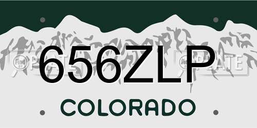 656ZLP Colorado License Plate