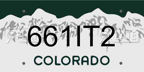 661IT2 Colorado License Plate
