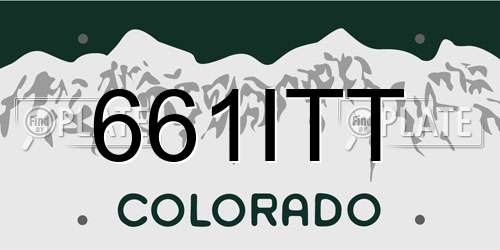 661ITT Colorado License Plate