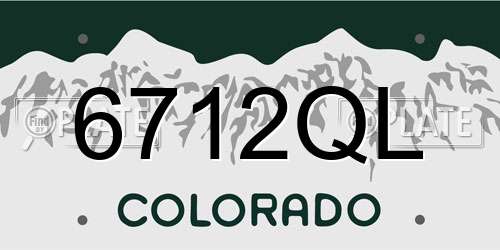 6712QL Colorado License Plate