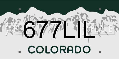 677LIL Colorado License Plate