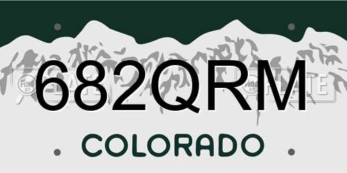 682QRM Colorado License Plate