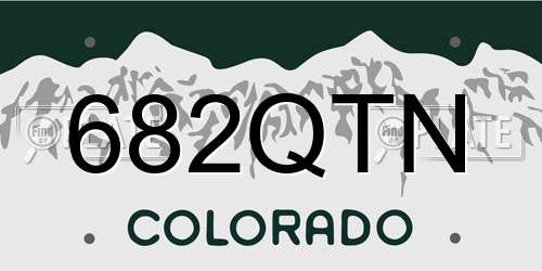 682QTN Colorado License Plate