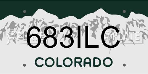 683ILC Colorado License Plate