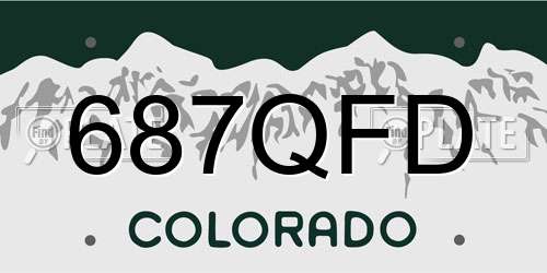 687QFD Colorado License Plate