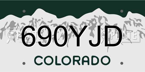 690YJD Colorado License Plate