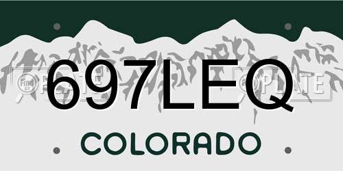 697LEQ Colorado License Plate