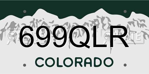 699QLR Colorado License Plate