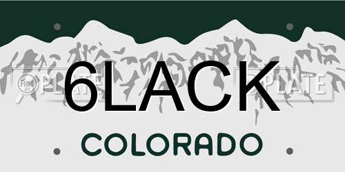 6LACK Colorado License Plate