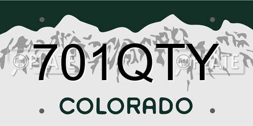 701QTY Colorado License Plate