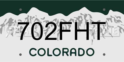 702FHT Colorado License Plate