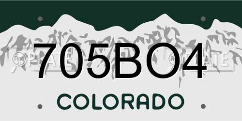 705BO4 Colorado License Plate