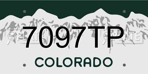 7097TP Colorado License Plate