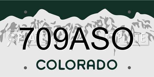 709ASO Colorado License Plate