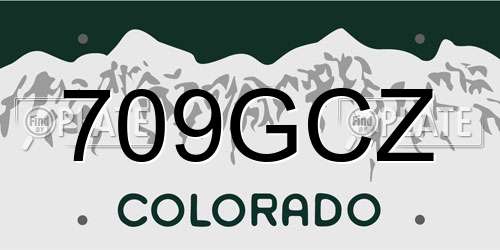 709GCZ Colorado License Plate