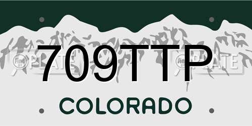 709TTP Colorado License Plate