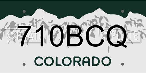 710BCQ Colorado License Plate