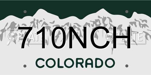 710NCH Colorado License Plate