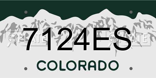 7124ES Colorado License Plate