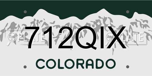 712QIX Colorado License Plate