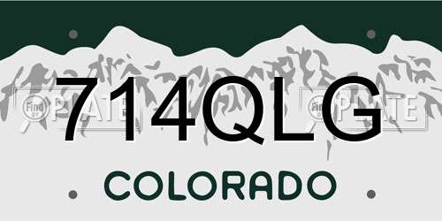 714QLG Colorado License Plate