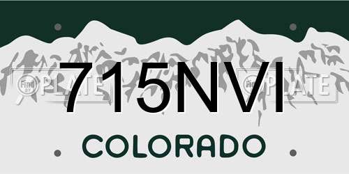 715NVI Colorado License Plate