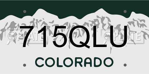 715QLU Colorado License Plate