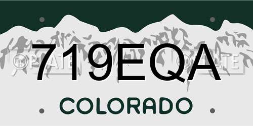719EQA Colorado License Plate