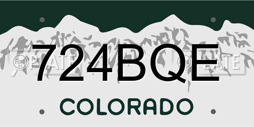 724BQE Colorado License Plate