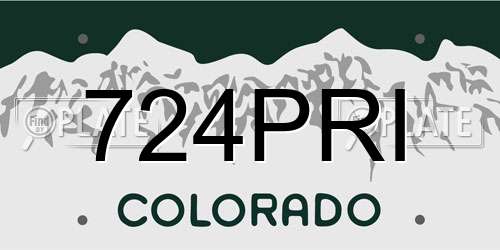 724PRI Colorado License Plate