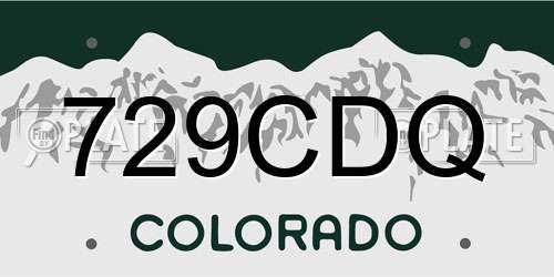 729CDQ Colorado License Plate