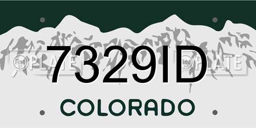 7329ID Colorado License Plate