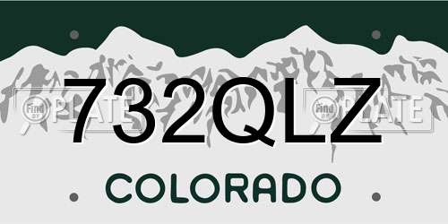 732QLZ Colorado License Plate