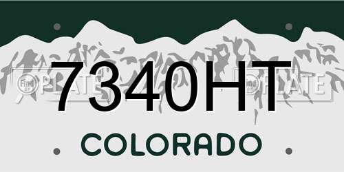 7340HT Colorado License Plate
