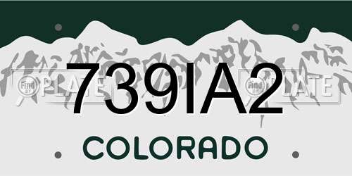 739IA2 Colorado License Plate